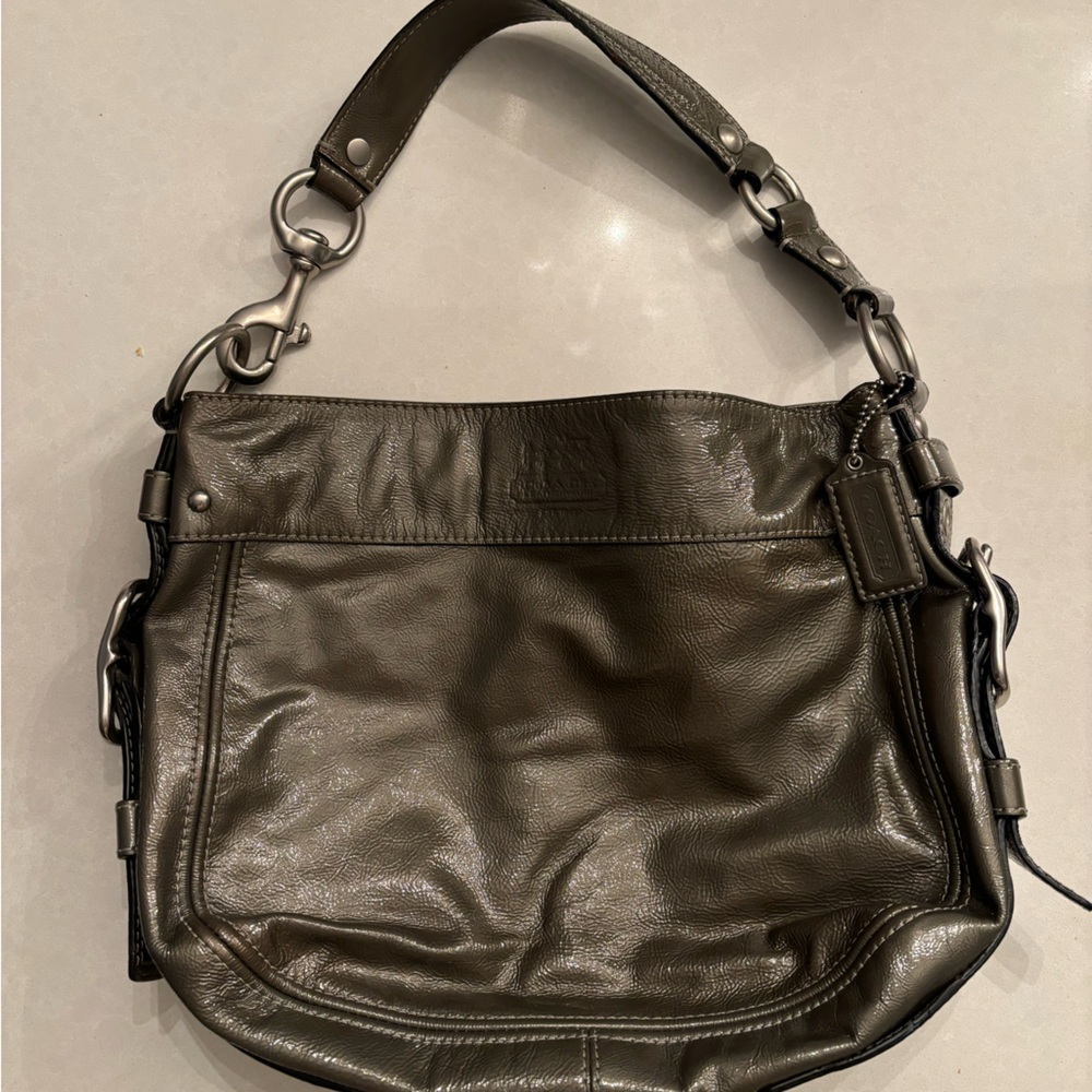 Y2K Coach Grey Shoulder Bag
